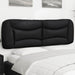 Queen Size Headboard Cushion Black 153 Cm Faux Leather