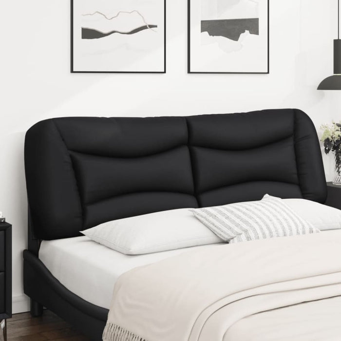 Queen Size Headboard Cushion Black 153 Cm Faux Leather