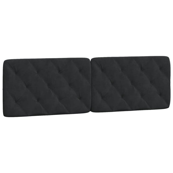 Queen Size Headboard Cushion Black 153 Cm Velvet Txbilkk