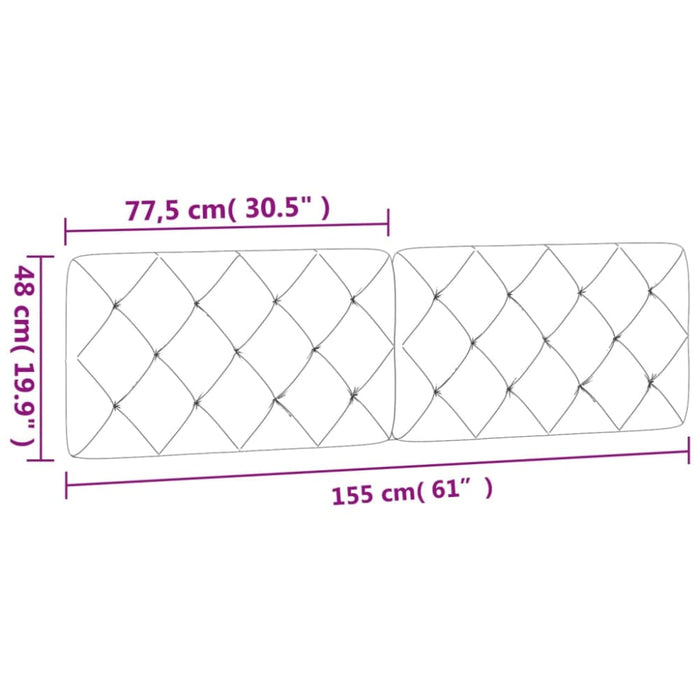 Queen Size Headboard Cushion Black 153 Cm Velvet Txbilkk
