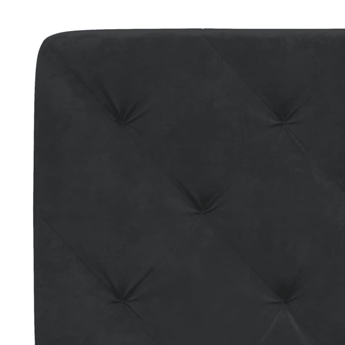 Queen Size Headboard Cushion Black 153 Cm Velvet Txbilkk