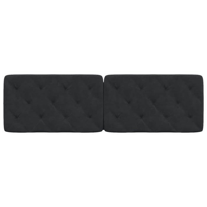Queen Size Headboard Cushion Black 153 Cm Velvet Txbilkk