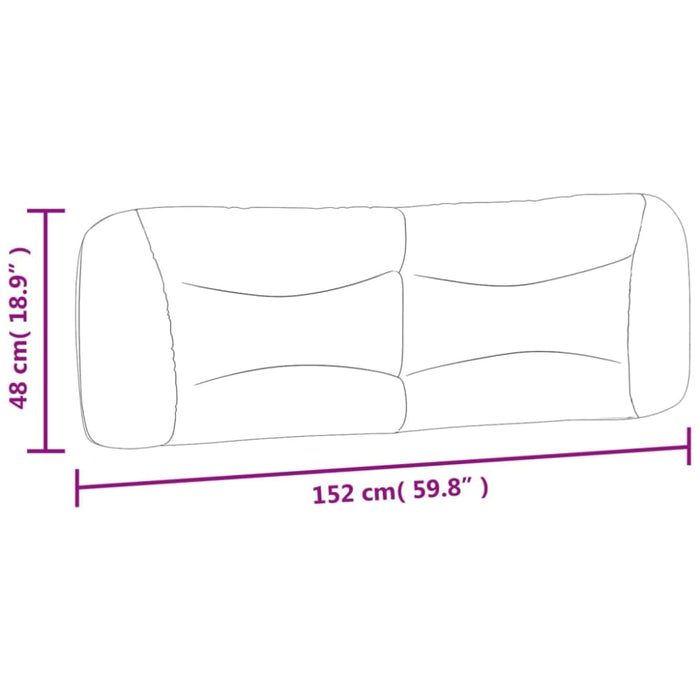 Queen Size Headboard Cushion Dark Grey 152 Cm Fabric Tialxk