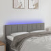 Queen Size Led Headboard Dark Grey 144x5x78/88 Cm Fabric