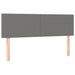 Queen Size Led Headboard Dark Grey 144x5x78/88 Cm Fabric