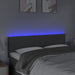 Queen Size Led Headboard Dark Grey 144x5x78/88 Cm Fabric