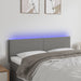 Queen Size Led Headboard Dark Grey 144x5x78/88 Cm Fabric