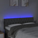 Queen Size Led Headboard Dark Grey 160x7x78/88 Cm Fabric