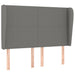 Queen Size Headboard With Ears Dark Grey 147x23x118/128 Cm