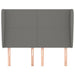 Queen Size Headboard With Ears Dark Grey 147x23x118/128 Cm