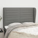Queen Size Headboard With Ears Dark Grey 147x23x118/128 Cm