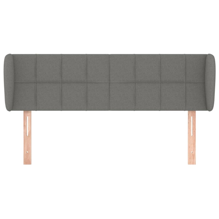 Queen Size Headboard With Ears Dark Grey 147x23x78/88 Cm