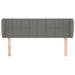 Queen Size Headboard With Ears Dark Grey 147x23x78/88 Cm