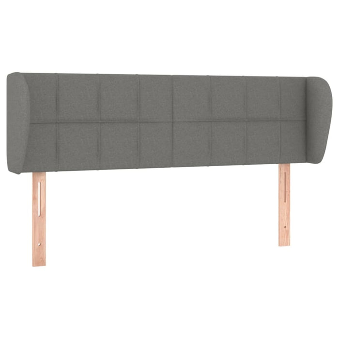 Queen Size Headboard With Ears Dark Grey 147x23x78/88 Cm