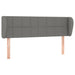 Queen Size Headboard With Ears Dark Grey 147x23x78/88 Cm