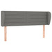 Queen Size Headboard With Ears Dark Grey 147x23x78/88 Cm
