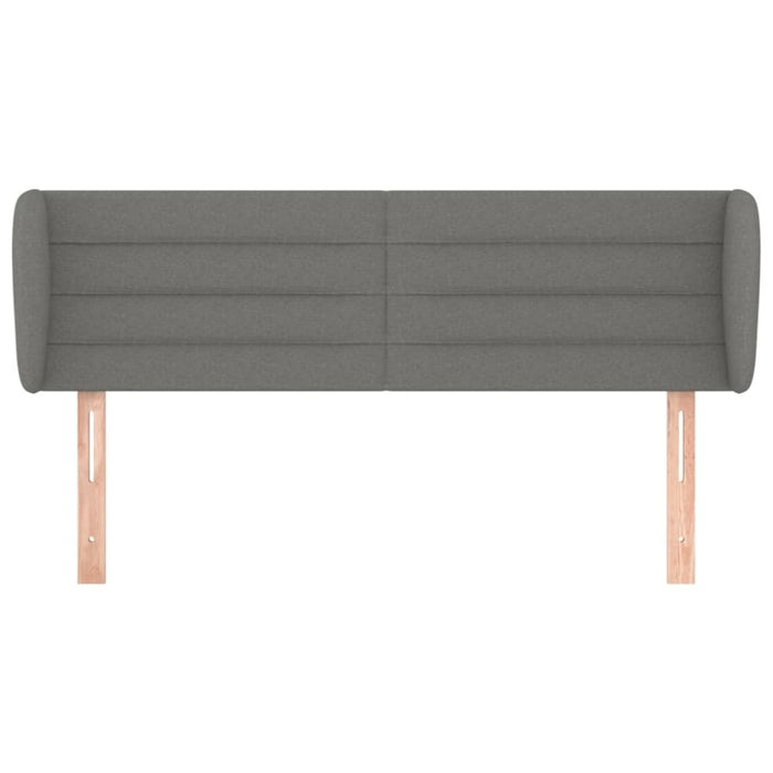 Queen Size Headboard With Ears Dark Grey 147x23x78/88 Cm