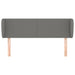 Queen Size Headboard With Ears Dark Grey 147x23x78/88 Cm