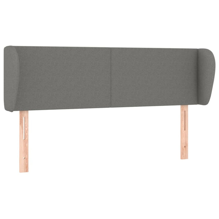 Queen Size Headboard With Ears Dark Grey 147x23x78/88 Cm