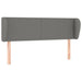 Queen Size Headboard With Ears Dark Grey 147x23x78/88 Cm