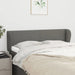 Queen Size Headboard With Ears Dark Grey 147x23x78/88 Cm