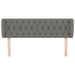 Queen Size Headboard With Ears Dark Grey 163x23x78/88 Cm