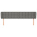 Queen Size Headboard With Ears Dark Grey 163x23x78/88 Cm