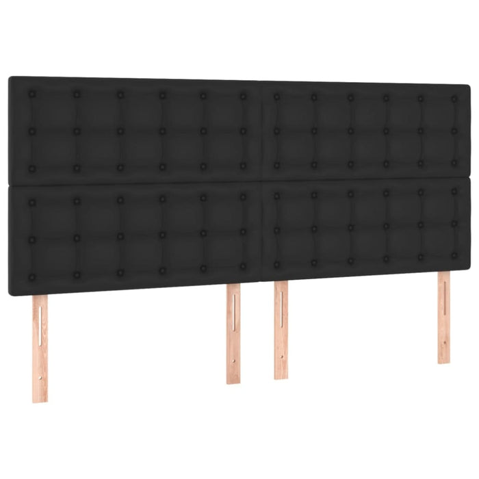 Queen Size Led Headboard Black 160x5x118/128 Cm Faux