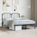 Queen Size Metal Bed Frame with Headboard Black 150x200 Cm