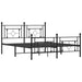 Queen Size Metal Bed Frame with Headboard and Footboard