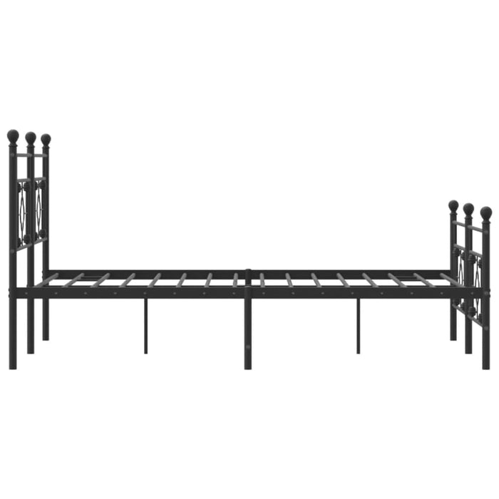 Queen Size Metal Bed Frame with Headboard and Footboard