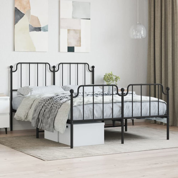 Queen Size Metal Bed Frame with Headboard