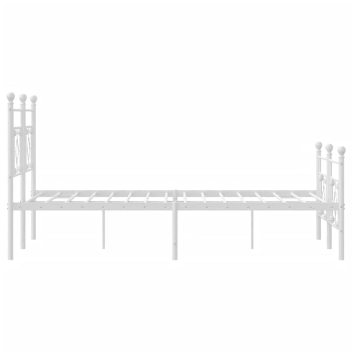 Queen Size Metal Bed Frame with Headboard and Footboard
