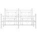 Queen Size Metal Bed Frame with Headboard and Footboard