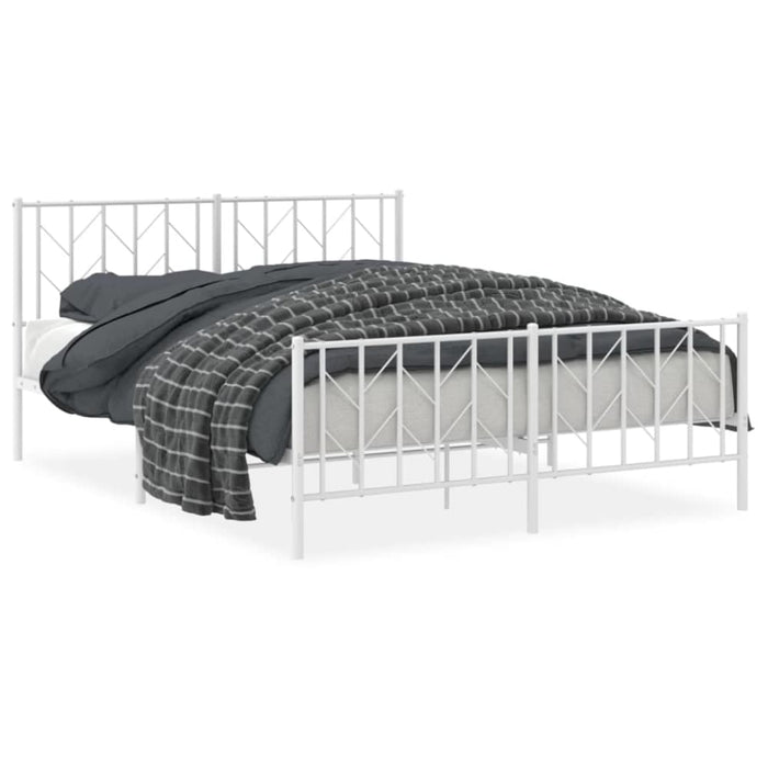 Queen Size Metal Bed Frame with Headboard