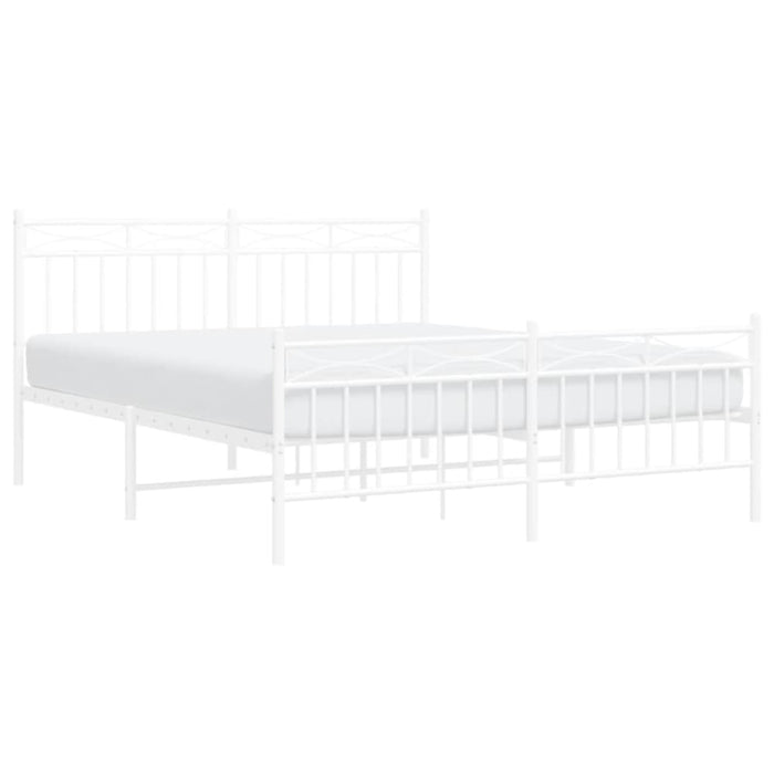 Queen Size Metal Bed Frame with Headboard