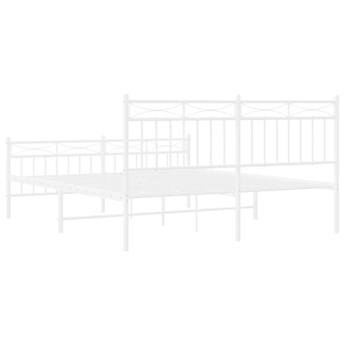 Queen Size Metal Bed Frame with Headboard