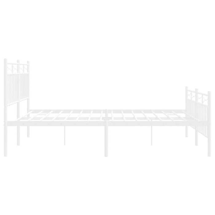 Queen Size Metal Bed Frame with Headboard