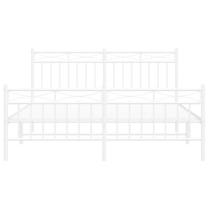 Queen Size Metal Bed Frame with Headboard