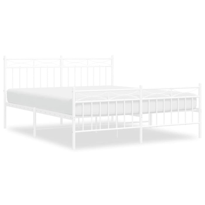 Queen Size Metal Bed Frame with Headboard