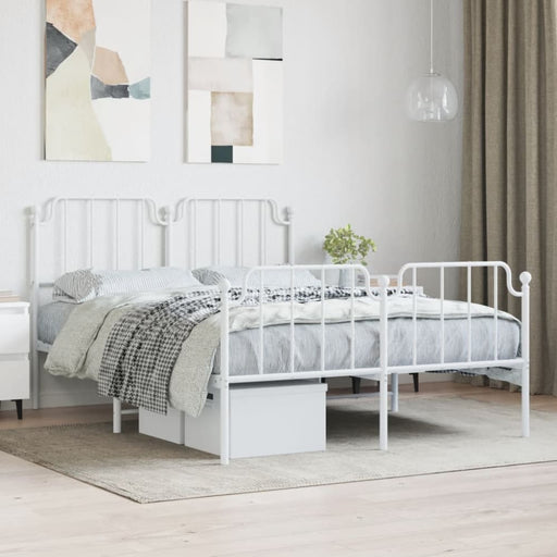 Queen Size Metal Bed Frame with Headboard