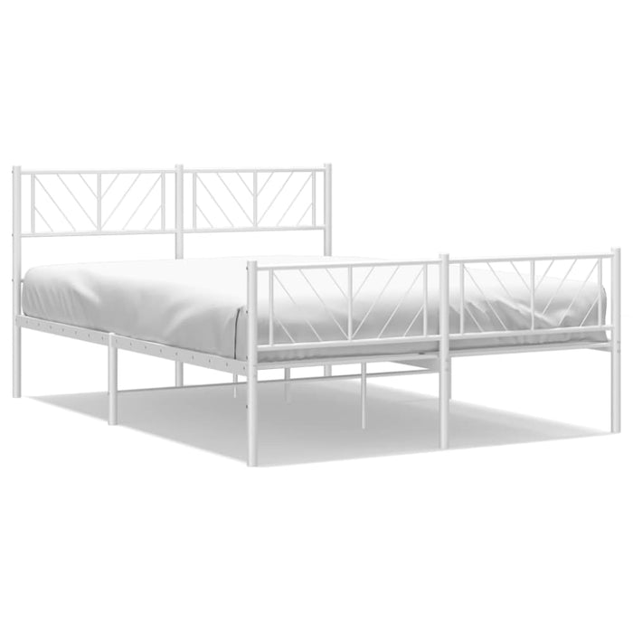 Queen Size Metal Bed Frame with Headboard and Footboard