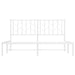 Queen Size Metal Bed Frame with Headboard White 150x200 Cm
