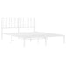 Queen Size Metal Bed Frame with Headboard White 150x200 Cm