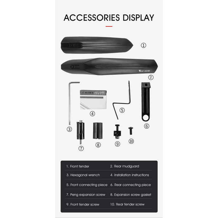 Quick Bicycle Mudguard