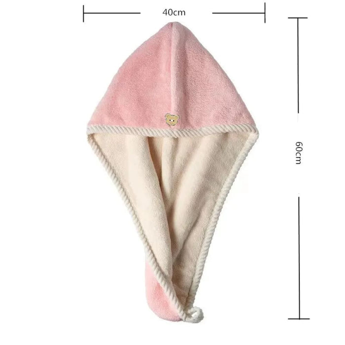 Quick Dry Double Sided Hair Towel With Rippled Edge