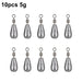 Quick Release Fishing Weight Sinker 10pcs10g Soft Bait