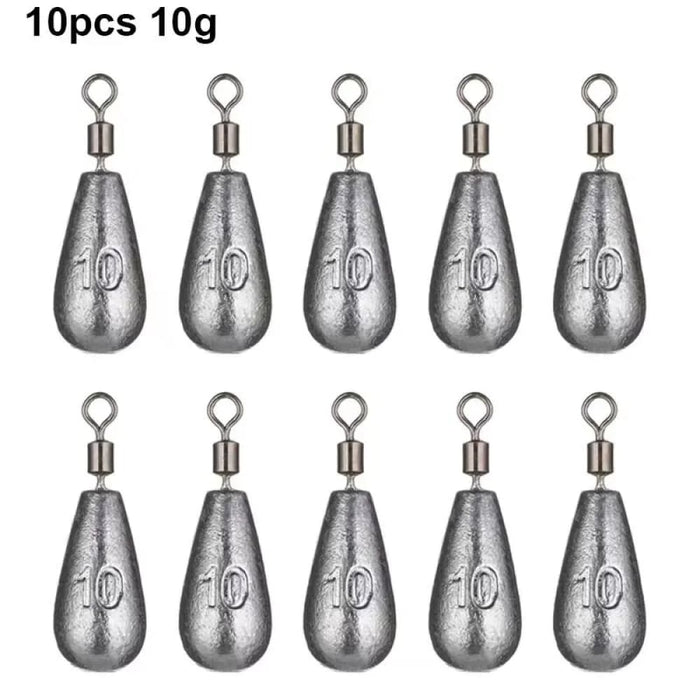 Quick Release Fishing Weight Sinker 10pcs10g Soft Bait