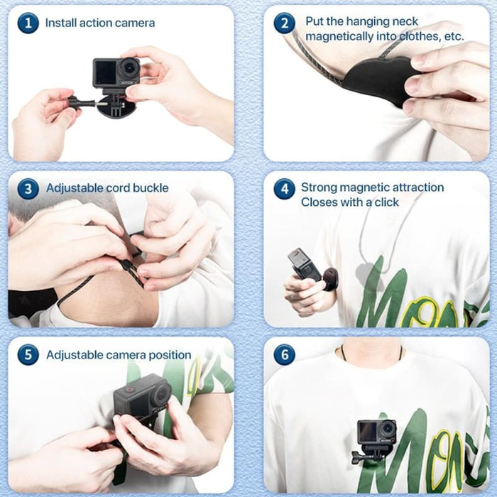 Quick Release Magnetic Holder Vlog Fpv Pov Neck Strap