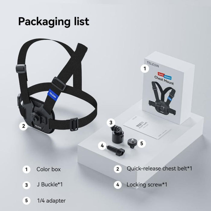 Quick Release Vest Chest Strap For Sports Camera Accessories